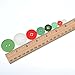 Shappy 120 g Christmas Buttons 2 and 4 Holes Craft Buttons Assorted Sized Sewing Buttons with Plastic Storage Box for Christmas DIY, Red, Green and White