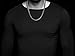 Luxury Silver Cuban Link Chain Premium Stainless Steel Necklace for Men + Gift Case