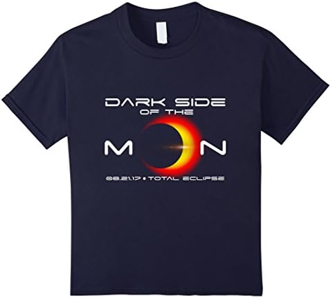 Kids Total Solar Eclipse T Shirt August 21 2017 Dark Side of Moon 12 Navy