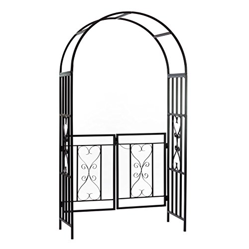 Rosenbogen Torbogen Rankhilfe Rankgitter Pergola Metall schwarz Dover