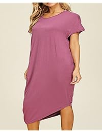 Wudia vestido de verano suelto de manga corta para mujer, talla grande