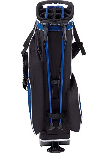 Maxfli 2019 Honors Plus Golf Stand Bag Lightweight 14-Way Top 3 Dividers w/Insulated Pocket & Cart Strap Channel (White/Blue)