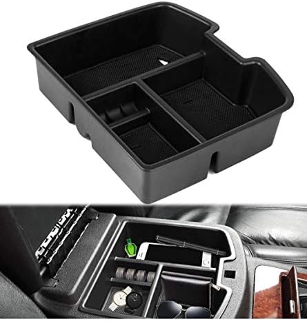 Tutor Auto Center Console Organizer for GMC Yukon Sierra Chevrolet Tahoe Avalanche Silverado Suburban 1500 2500 3500 2007 2008 2009 2010 2011 2012 2013 2014 Multi Compartments Storage Armest Box