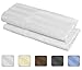 100% Egyptian Cotton, 540 Thread Count 2 Pack Striped Standard Size Pillowcases - 4 Colors with Wrinkle Guard to Choose from - fits 20x26 (Color: White)