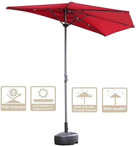 ガーデンパラソル 風に強い 太陽を遮り 人気ショップが最安値挑戦 雨を止めるためのバルコニー用半傘 日よけパラソル半円形 3m 10ft