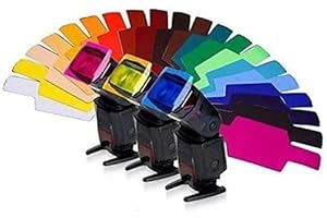 Color Filter Set 20 Sheets Camera Flash Gel Lighting Filter Transparent Color Correction Filter Kit Speedlight Gel FilterNice