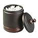 InterDesign York Metal Bathroom Vanity Canister Jar for Cotton Balls, Swabs, Cosmetic Pads - Split Bronze
