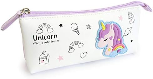 Amazon Co Jp カノンコード ゆめかわユニコーン ダブル ポーチ ペンポーチ Mswlg418 ホワイト シューズ バッグ