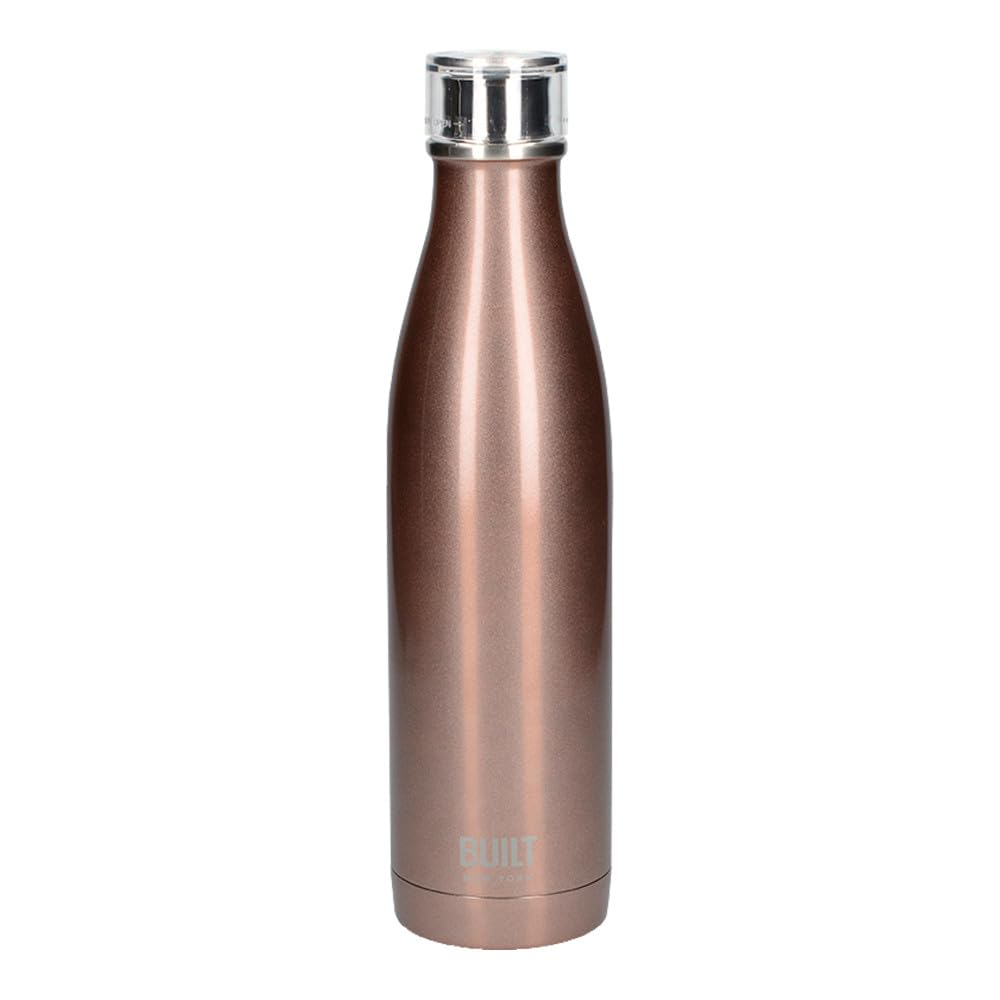 Built C000834 Perfect Seal Leakproof Large Water Bottle/Thermal Flask Stainless Steel, 740 ml, Rose Gold