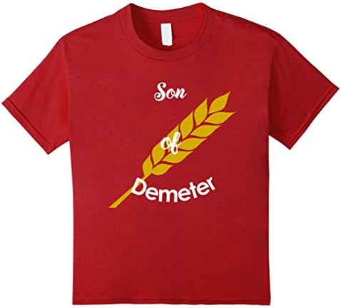 Kids Son of Demeter Greek God Shirt 4 Cranberry