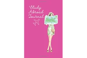 Study Abroad Journal: 6x9 Compact "Travel Girl" Prompted Notebook