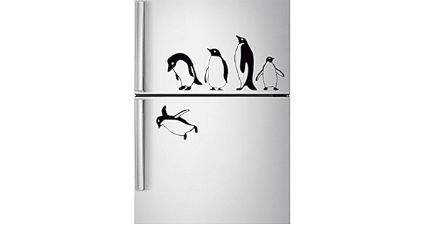 Wall4stickers Pingüinos Etiqueta de Nevera Saltando Volador ...