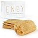 ENEY Eco-Friendly Natural Kitchen Washing Up Sponge | 100% Plant-Based Biodegradable | Four Pack of Non-Odor Dish Sponges | Sustainable Unbleached Loofah | Plastic-Free