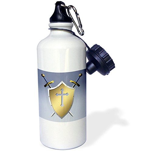 3dRose wb_40084_1"Golden Shield with crossed swords and the 