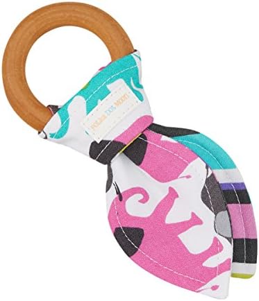 Teething Ring - Baby Teether - Elephant Shower Gift - Great alternative to plastic teether