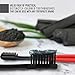 Charcoal Black Toothbrush [Gentle Soft] Slim Teeth Head Whitening Brush for Adults & Children [Family Pack] - Ultra Soft Medium Tip Bristles