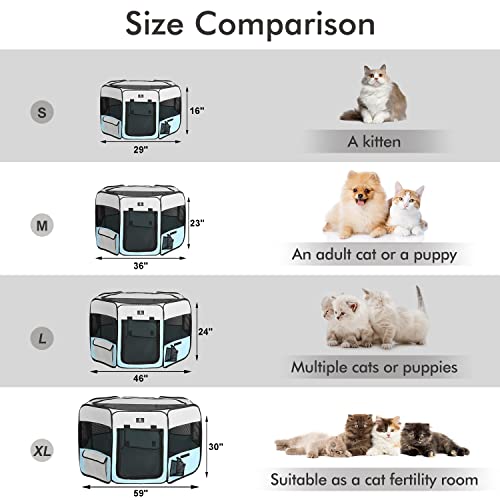 XZONE PET Portable Foldable Pet Dog Cat Playpen Crates Kennel/Premium
