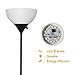 SUNLLIPE Floor Lamp 70 inches Plastic Shade Modern Sturdy Standing Lamp Light 9W Energy Saving LED Torchiere Floor Lamp for Living Room, Dorm and Bedroom (Black)