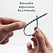 EuTengHao 100 Pieces Adjustable Garden Plant Twist Ties, 6.7 Inch Flexible Plastic Twist Ties Multi-Use for Secure Vine (Green)