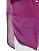 Allegra K Ladies Point Collar Dolman Sleeve Button-Down Chiffon Shirt M Violet