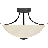 DESIGNERS FOUNTAIN Montego 2-Light Semi Flush Mount Ceiling Lights, 16 Inch Indoor Fixture for Kitchen, Bedroom, Bathroom, an