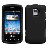 Black Rubberized Protector Case for LG Enlighten VS700