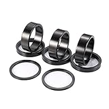 Kbrotech Bicycle Headset Spacer Aluminium Alloy Bike Stem Headset Spacers Fork Washer Fit for 1 1/8-Inch Stem 2mm 5mm 10mm (8pieces)