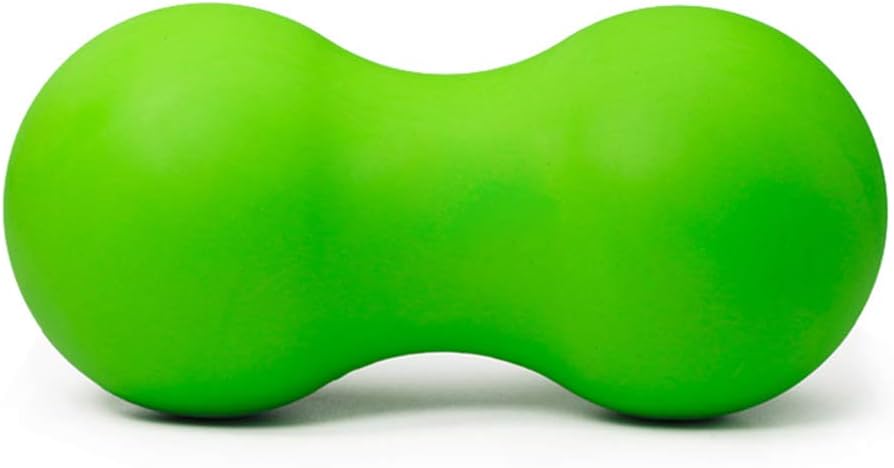 Solid Rubber Massage Ball Peanut Relax Muscles Roller Portable Myofascial Massage Ball Relax After Exercise for Neck Back Butt Leg Foot (Green)