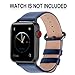 Fullmosa Leather Bands Compatible with Apple Watch Band 42mm 41mm 40mm 38mm for Women Men, Top Grain Genuine Leather Strap for iWatch Series 11/10/9/8/7/6/5/4/3/2/1,SE3/2/1, Dark Blue/Smoky Grey