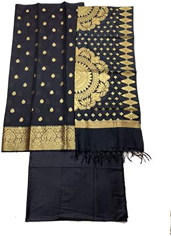 SHREEMAA CREATIONS BANARSI SUMMER SILK SUIT WITH SELF COLOR DUPATTA AND (DS)
