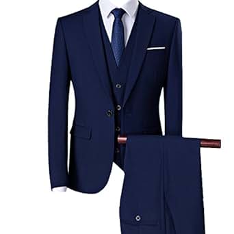 GEORGE BRIDE Men Suits 3 Pieces Men Suit Slim Fit Casual ...