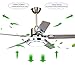 RainierLight Modern Ceiling Fan 5 Stainless Steel Blades Remote Control LED 3 LED Changing Light (White/ Warm/ Yellow) for Indoor Mute Energy Saving Electric Fan (48inch)