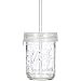 JarJackets Wide-Mouth Silicone Mason Jar Straw Top Lid - Package of 3