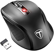 VicTsing Mini Schnurlos Maus Wireless Mouse 2.4G 2400 DPI 6 Tasten Optische Mäuse mit USB Nano Empfänger Für PC Laptop,...