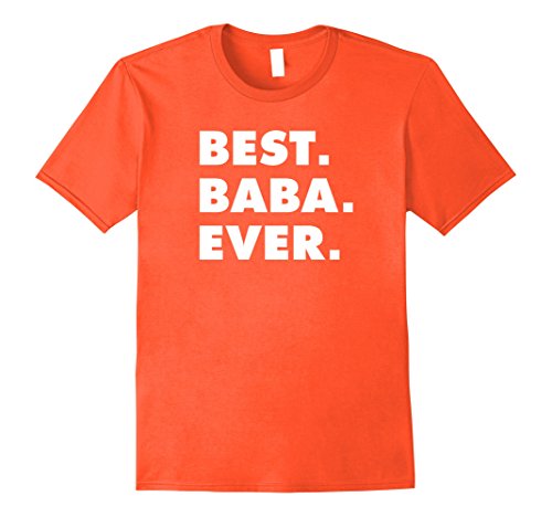 Mens best baba ever t-shirt large orange