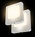 LED Concepts Pack of 2 Plug-in LED Night Lights – Ultra Slim, Cool-Touch Design – for Bedroom, Bathroom Hallway, Stairways, or Any Dark Room, Warm White