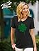 Tstars St Patricks Day Shirt Irish Shamrock Clover Women Teens Fitted V Neck T-Shirt X-Large Black