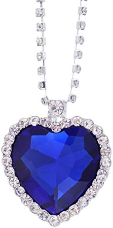 PALLION® Movie Titanic HEART OF THE OCEAN Blue Crystal Pendant Necklace