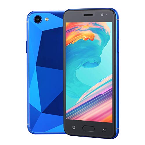 Moviles y Smartphones Libres, Unlocked 3G Telefono Movil Libre y sin Bloqueo de SIM, 5.0 Pulgadas con Pantalla HD Procesador (5.0MP HD Camara,Dual SIM,1GB RAM & 4GB ROM (GPS,WiFi,Bluetooth (Azul)