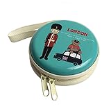 Leoy88 Mini Cute Earphone Headphone SD Card Bag Box Carrying Pouch Storage (Light Blue)