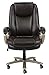 Essentials Big and Tall Executive Chair - Leather Office Chair with Fixed Arms, Black (ESS-201-BRN)