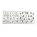 3D Design Nail Art Stickers, 50 Sheets Self-Adhesive Tip Decals Manicure DIY Decoration Tools