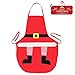 Kids Christmas Apron, Holiday Santa Kitchen Cooking Apron for Girls Boys