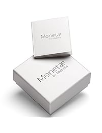 MiaBella - Colgante de oro de 18 quilates sobre plata de ley, giratorio negro, genuino italiano, 2 liras, collar con colgante, 18.0 in