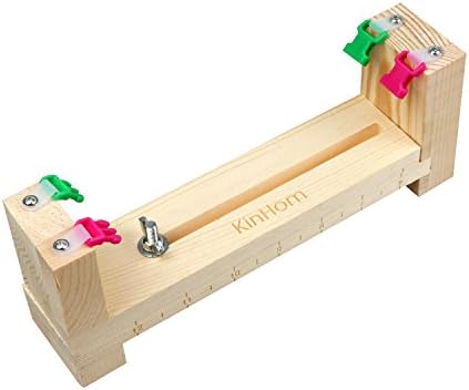 KinHom Jig Bracelet Maker with Parachute Cord, Wristband Paracord Knot Braiding DIY Solid Wood Craft Knitting Survial Kit Heavy-Duty Buckles for Handmade Gift Hobby Art Jewelry Tools Loom