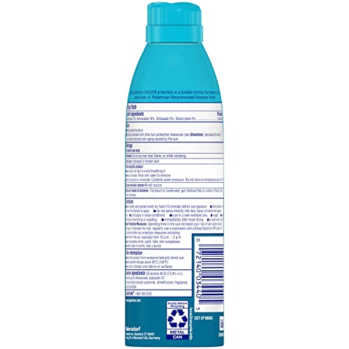 COPPERTONE KIDS SUNSCREEN SPRAY SPF 50, WATER RESISTANT SUNSCREEN FOR KIDS, OXYBENZONE AND OCTINOXATE FREE, PEDIATRICIAN RECOMMENDED, 5.5 OZ CAN