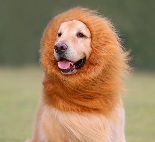 Dog Lion Mane Yosmi Dog Costume with Gift Lion Wig for Dog Halloween Pet Costume