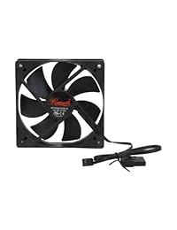 Funda de computadora de 4,7 pulgadas con LED azul y función de modulación de ancho de pulso. Con ventilador de refrigeración muy silencioso. Modelo Rosewill RWCB-1612.