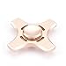 Fidget Spinner High Speed Stainless Steel Finger Spinner Bearing Hand spinners fidget Toy for Adults Kids for Relieving Stress Anxiety ADHD Focus Boredom (4 Leaves Gold)
