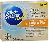 Alka-Seltzer Plus Multi-Symptom Cold and Flu Day, 20 Liquid Gels (Pack of 2)